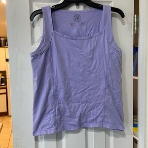 Square Neck Purple Tank